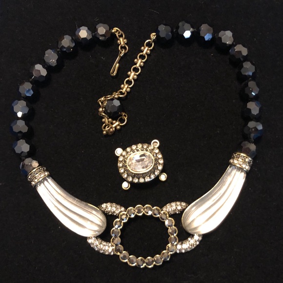 Heidi Daus 🆕 “Collector’s Edition” Crystal & Resin 2 in 1 Convertible necklace - Picture 5 of 8